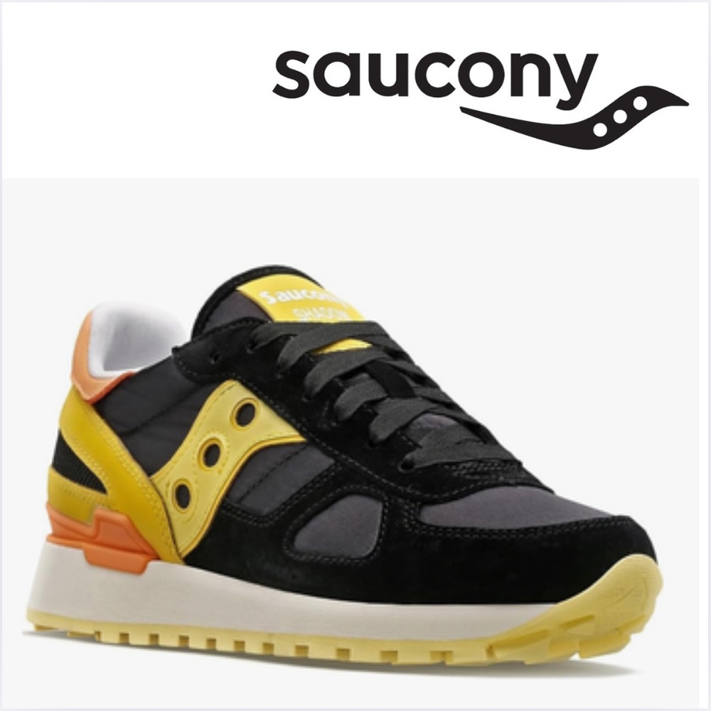 Saucony Black and Yellow Athletic Shoes